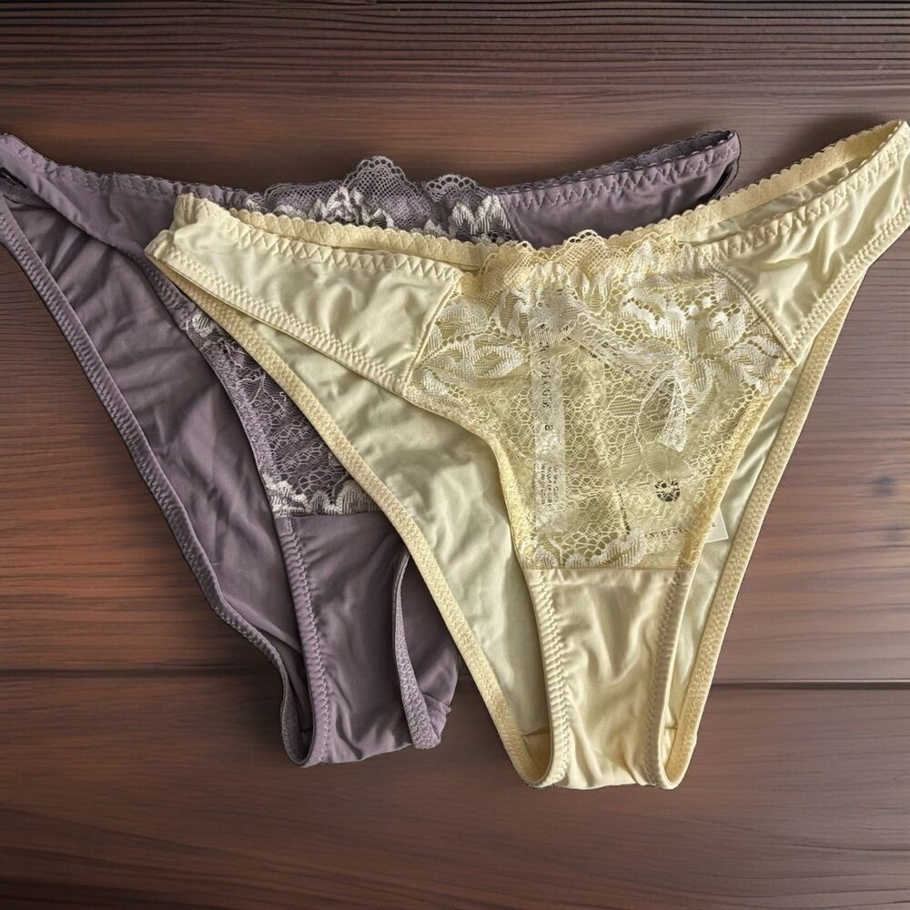 NWT Anthropologie Lace Bikini Panties Lot Of 2 Size Small